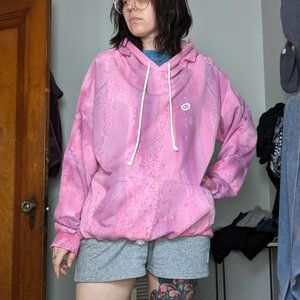 Big Bud Press pink tie dye splatter hoodie